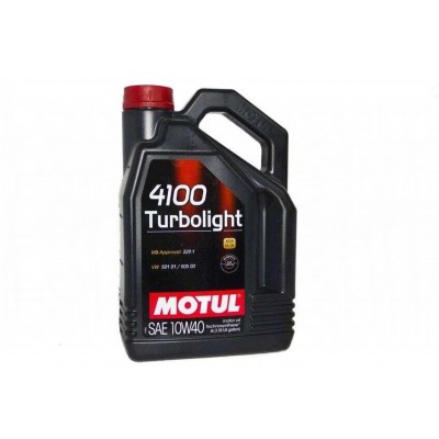 Олія автомобільна, 5л (напівсинтетика, 10W-40, 4100 TURBOLIGHT) MOTUL (#108645)