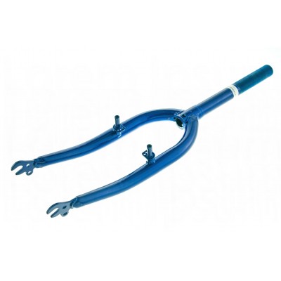 Вилка велосипедна жорстка (з кріпленням V-brake, 22) (синя) DS mod A