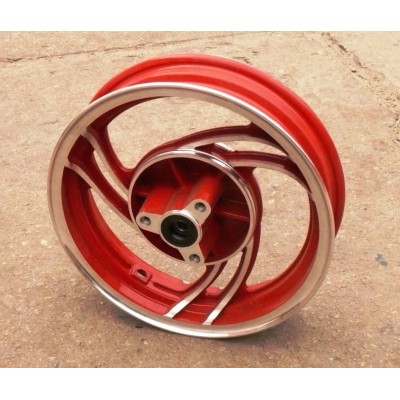 Диск колеса 2,15*10 (перед, диск) (легкосплавний, 19 шліців) (червоний) VDK