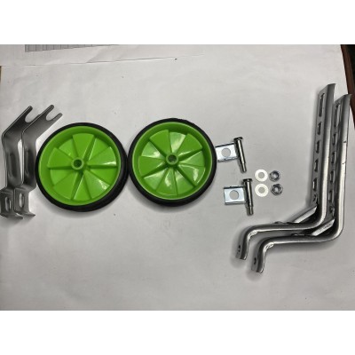 Колеса бічні опорні велосипеда (пластик) (12-20) (білі, довгі кріплення) YKX