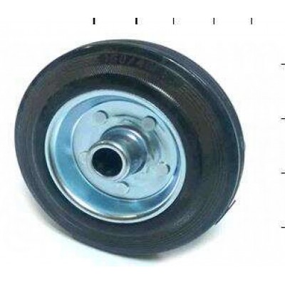 Колесо для тачок та платформ (лита гума) (160mm, маточина 60mm, під вісь 20mm) ELIT