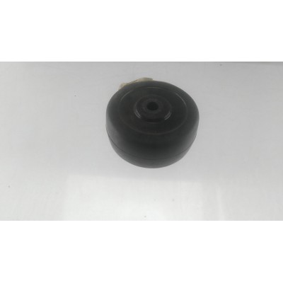 Колесо для тачок та платформ (лита гума) (50mm, маточина 40mm, під вісь 6mm) ELIT