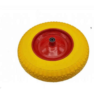 Колесо 4,00-8TL (безкамерне, під вісь D-12мм) (силікон, жовте) KOSA