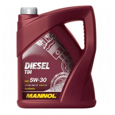 Олія автомобільна, 5л (SAE 5W-30, Diesel TDI 5W-30 API SN/SM/CF) MANNOL