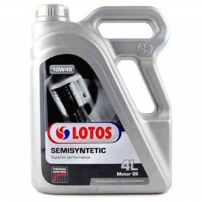 Олія автомобільна, 4л (SAE 10W-40, напівсинтетика, MOTOR SEMISYNTETIC SL/CF) LOTOS (#GPL)