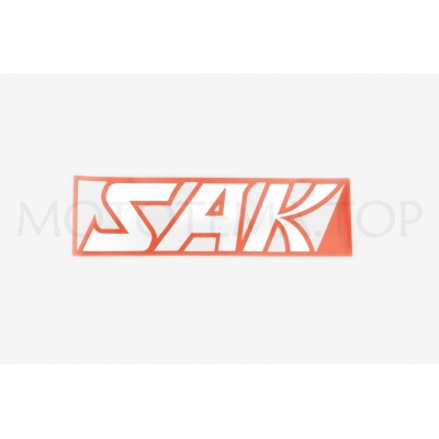 Наклейка логотип SAK (16х5см, чорна) (#6873)