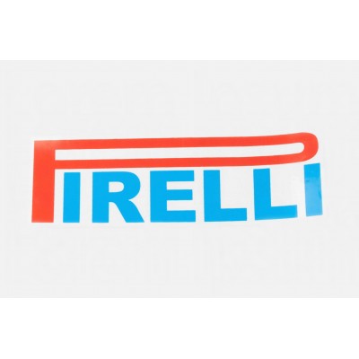 Наклейка логотип PIRELLI (23х7см, біла) (#0336)