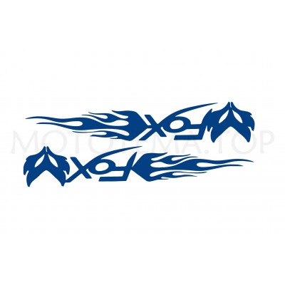 Наклейка логотип FOX (20x5см, червоний, 1шт) (#049)