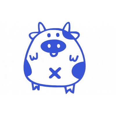 Наклейка декор PIG (синя) (#HQ5)