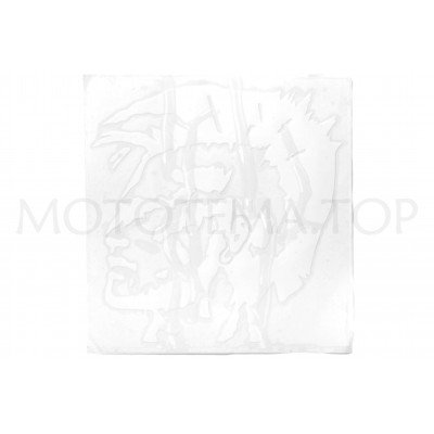 Наклейка декор IROKEZ (12x13см, біла) (#HQ655)