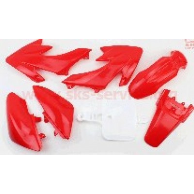 Пластик Пітбайк (комплект) (7 шт) Червоний Honda CRF50 JPX