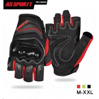 Рукавички без пальців RS SPURTT (size:M, чорно-червоні)