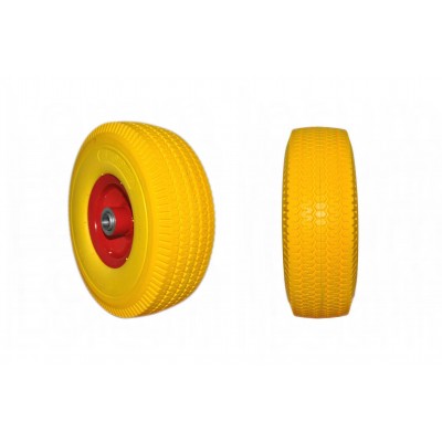 Колесо 4,00-4TL (безкамерне, під вісь d-20мм) (силікон, жовте) ELIT