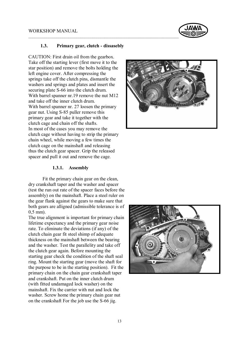 Інструкція Jawa 350/638, 639, 640 сторінка 13