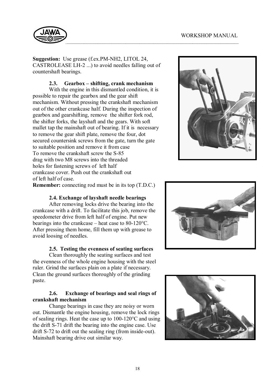 Інструкція Jawa 350/638, 639, 640 сторінка 18
