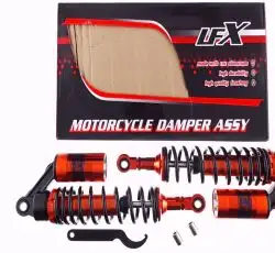 Амортизаторы (пара) Delta 330mm, газомасляные (черно- оранжевые) KOMATCU (mod.A)