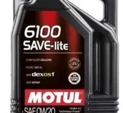 Масло автомобильное, 4л (синтетика, 0W-20, 6100 SAVE-LITE) MOTUL (#108004)