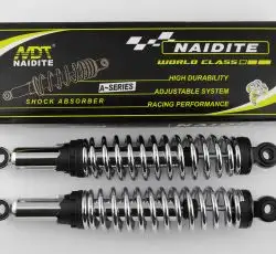 Амортизаторы (пара) Delta 340mm, регулируемые (хром) NDT
