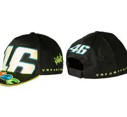 Бейсболка 46 VALENTINO ROSSI (черная, 100% хлопок)