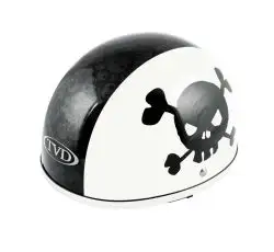 Шлем-каска (mod:Skull) (size:L, бело-черный) TVD