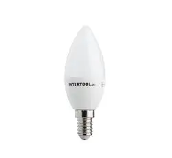 Лампа светодиодная LED C37, E14, 5Вт, 150-300В, 4000K, 30000ч (Свеча) GHI