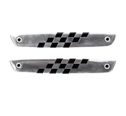 Наклейка (набор) шильдик CHECKERED FLAGS (13.5x2см)