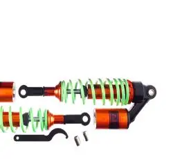 Амортизаторы (пара) Delta 340mm, газомасляные (салатовые +паутина) KOMATCU