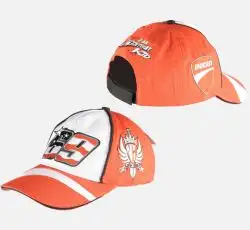 Бейсболка 69 NICKY HAYDEN AND DUCATI (бело-красная, 100% хлопок)