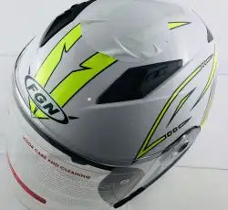 Шлем открытый (mod:FX-512) (size:XL,белый, желтый декор, ARROW) FGN