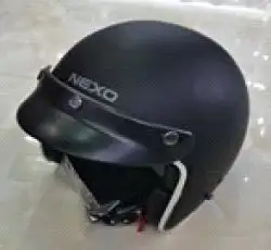 Шлем открытый (с козырьком, size:L, черный) FGN