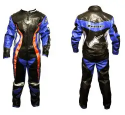 Комбинезон кожзам (size:L, черно-синий) ALPINESTARS