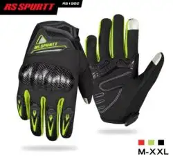 Перчатки RS SPURTT (mod:06, size:M, черно-зеленые)