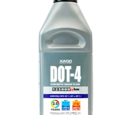 Тормозная жидкость   DOT 4   (1л)  XADO  Синтетика (пластиковая канистра 1 л) ХАДО